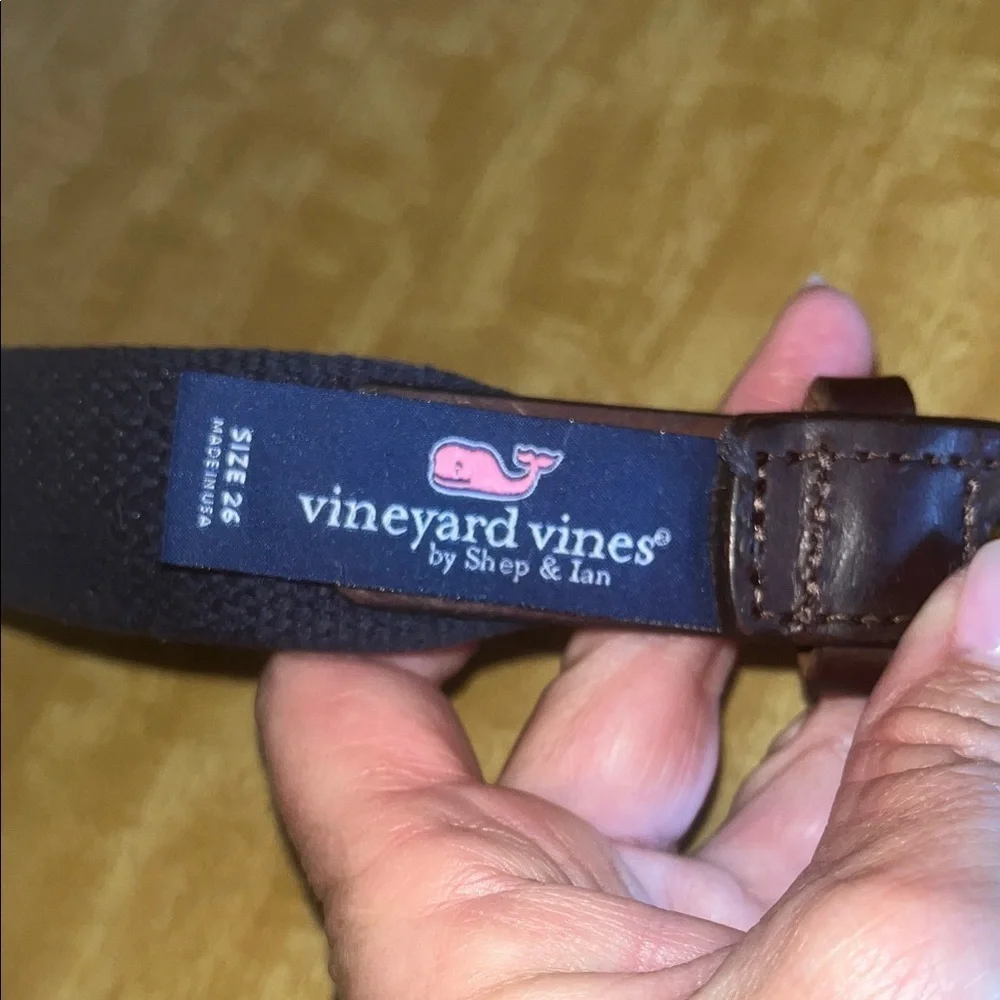 Vineyard Vines Kids' Belt with Blue and Brown Pattern size 26” inches